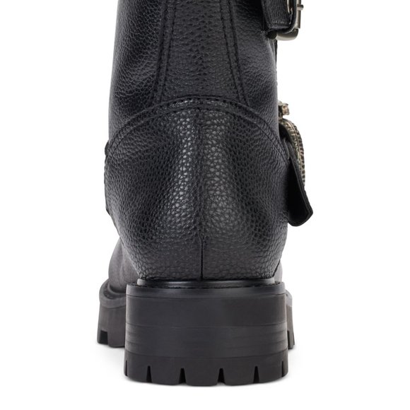 Authentic Karl Lagerfeld Black Moto Boots 6 - Picture 3 of 5